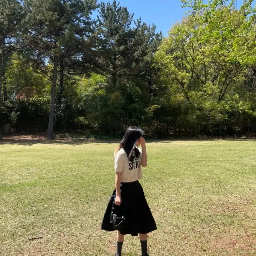 [BUNJANG] A-Line Nylon Pocket Skirt - Black / (착샥)A라인 나일론 포켓 스커트 블랙