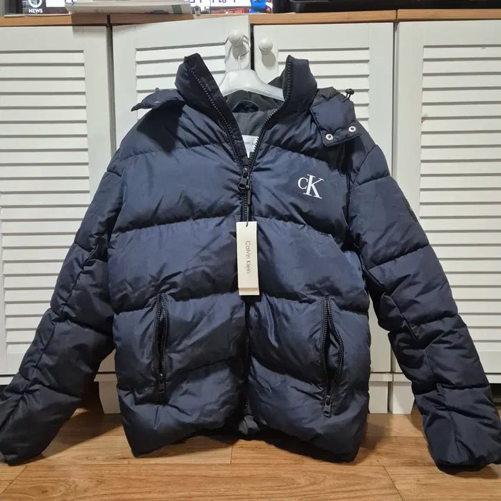 [SOLD OUT] 캘빈클라인 CK 로고 패딩 점퍼 네이비