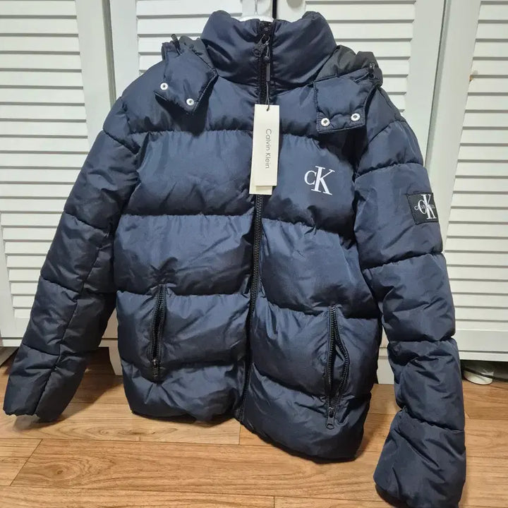 [SOLD OUT] 캘빈클라인 CK 로고 패딩 점퍼 네이비