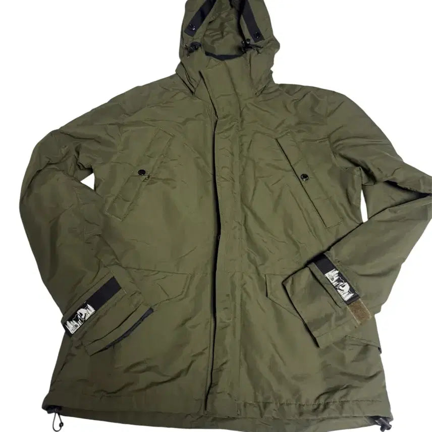 [BUNJANG] The North Face Khaki Fleece Lined Hoodie Jacket L / 노스페이스 카키 기모 후드 점퍼 L