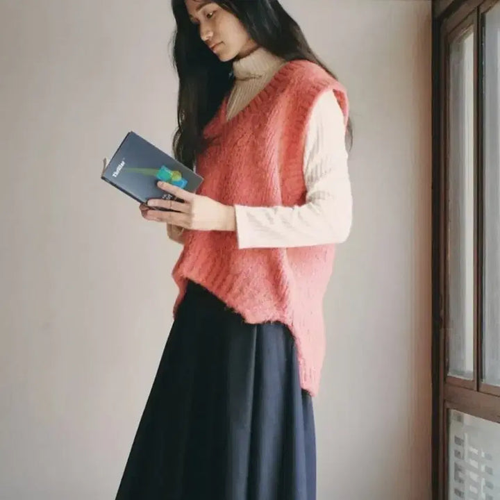 [BUNJANG] GANISONG Cotton Candy Wool Knit Vest / 가니송(GANISONG) 코튼 캔디 울니트 베스트