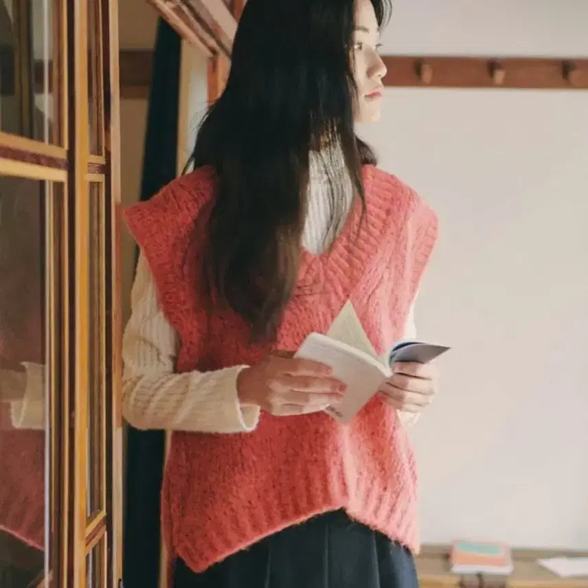 [BUNJANG] GANISONG Cotton Candy Wool Knit Vest / 가니송(GANISONG) 코튼 캔디 울니트 베스트