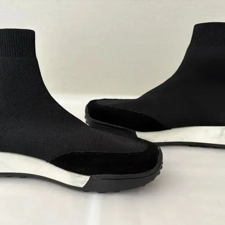[BUNJANG] ZARA Black Knit Sneakers 240 / (미착용)자라 블랙 니트 스니커즈 240
