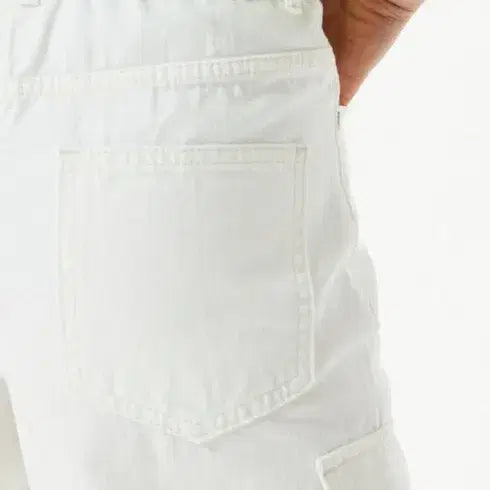 [BUNJANG] G-Cut White Wide Cargo Pants / 새상품) 지컷 화이트 와이드 카고 팬츠