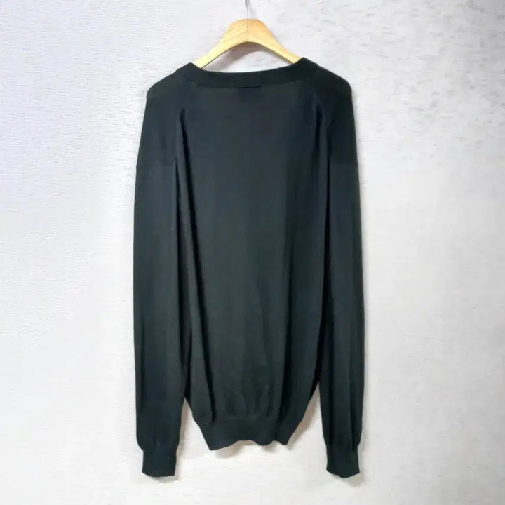 [BUNJANG] PLUCKITTY Black Ribbed Knit Cardigan - Men&