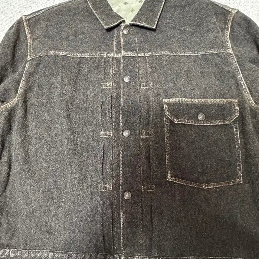 [BUNJANG] Kapital Twill Aging Wool 1st Jacket Charcoal / 캐피탈  트윌 에이징 울 1st자켓 차콜