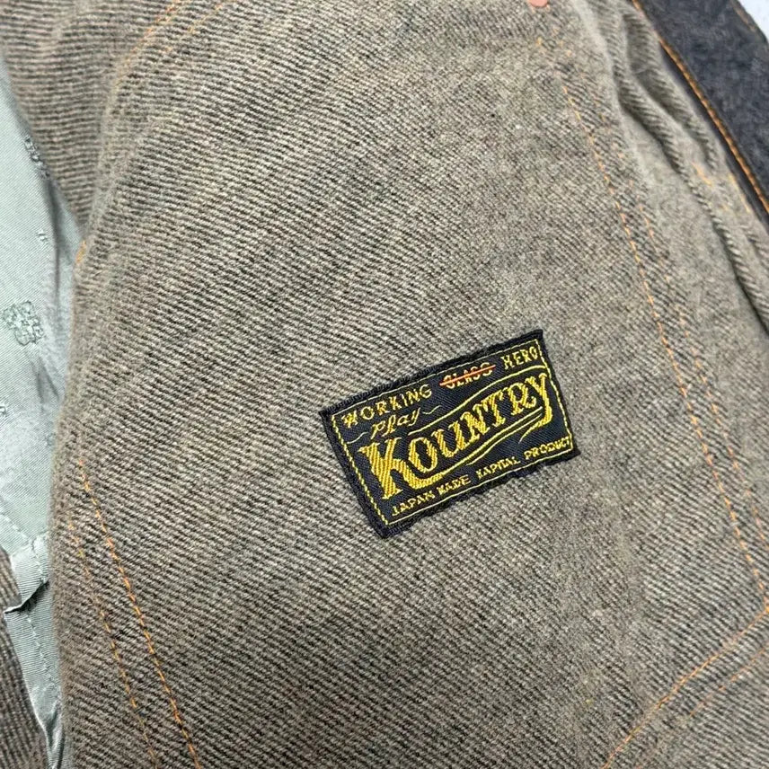 [BUNJANG] Kapital Twill Aging Wool 1st Jacket Charcoal / 캐피탈  트윌 에이징 울 1st자켓 차콜