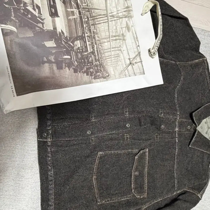 [BUNJANG] Kapital Twill Aging Wool 1st Jacket Charcoal / 캐피탈  트윌 에이징 울 1st자켓 차콜