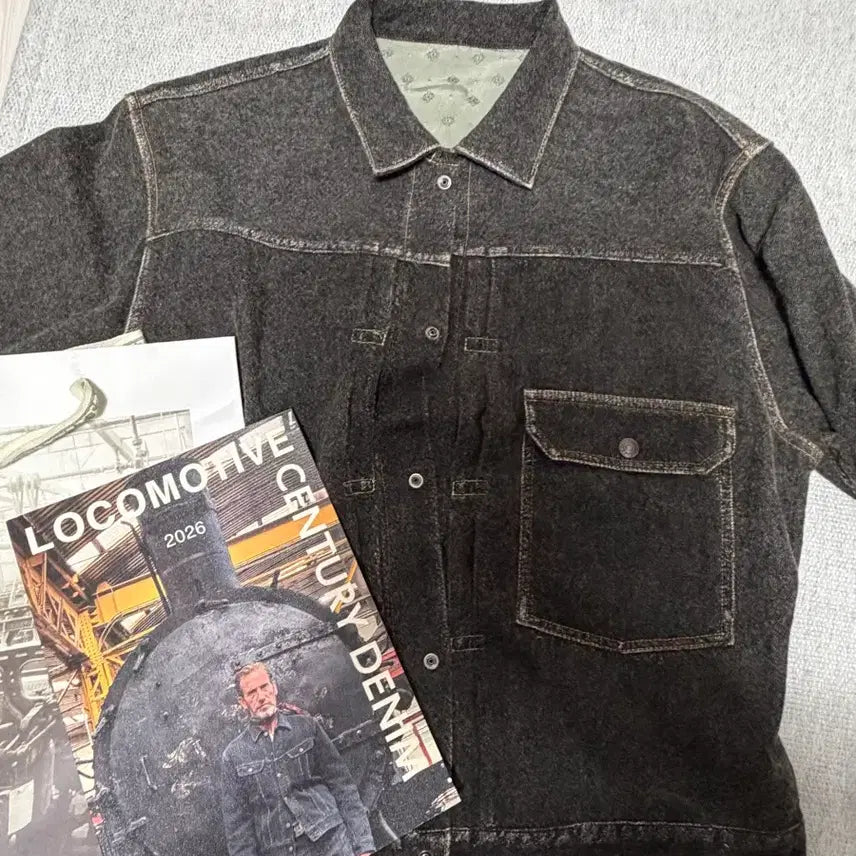 [BUNJANG] Kapital Twill Aging Wool 1st Jacket Charcoal / 캐피탈  트윌 에이징 울 1st자켓 차콜