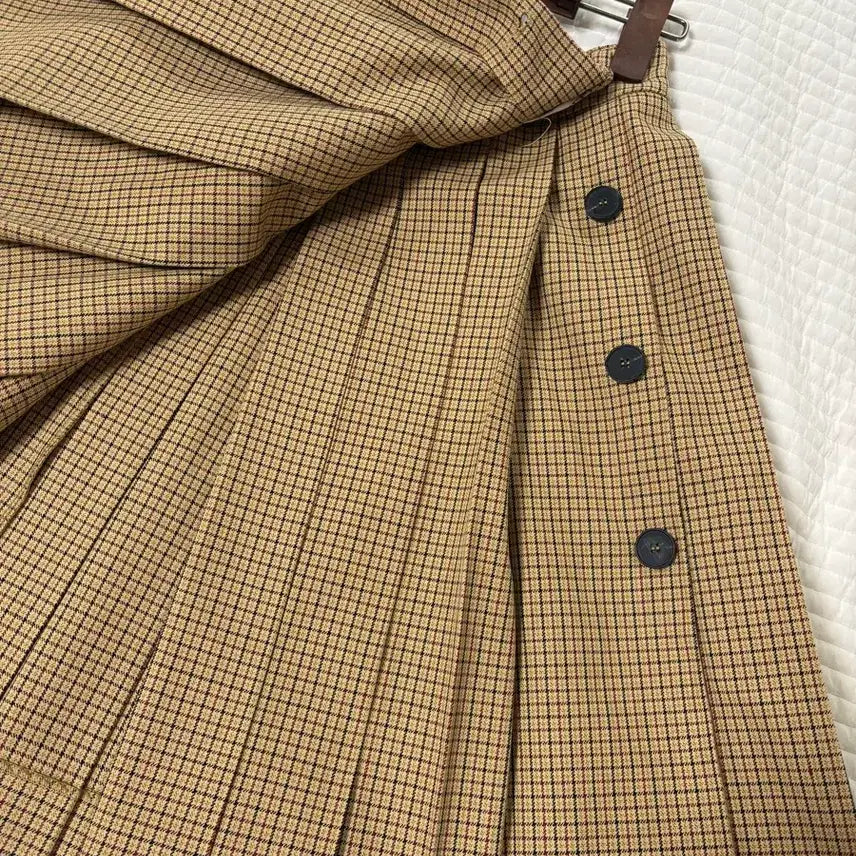 [BUNJANG] Studio Tomboy Check Pleated Skirt / 스튜디오 톰보이 체크 플리츠 스커트
