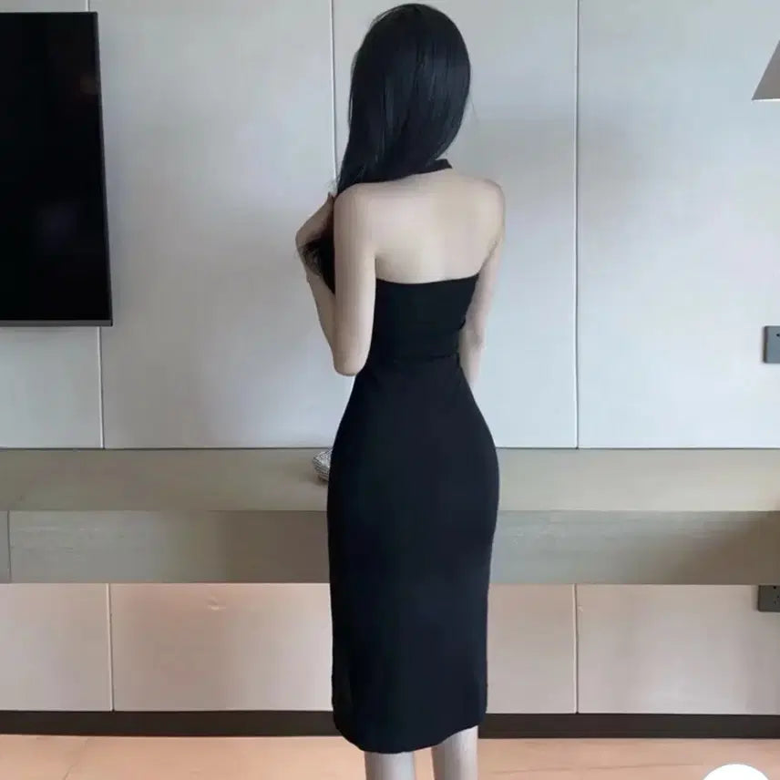[BUNJANG] Black Long Sleeveless Dress / 블랙 롱 나시 원피스