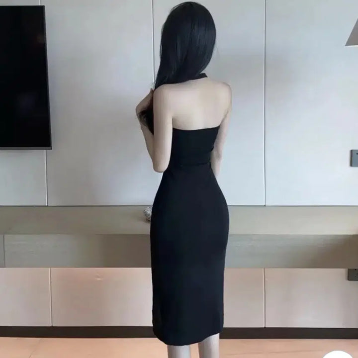 [BUNJANG] Black Long Sleeveless Dress / 블랙 롱 나시 원피스
