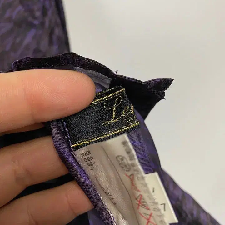 [BUNJANG] LEILIAN Vintage Pattern Pleated Shirt / 빈티지 LEILIAN 패턴 플리츠 셔츠
