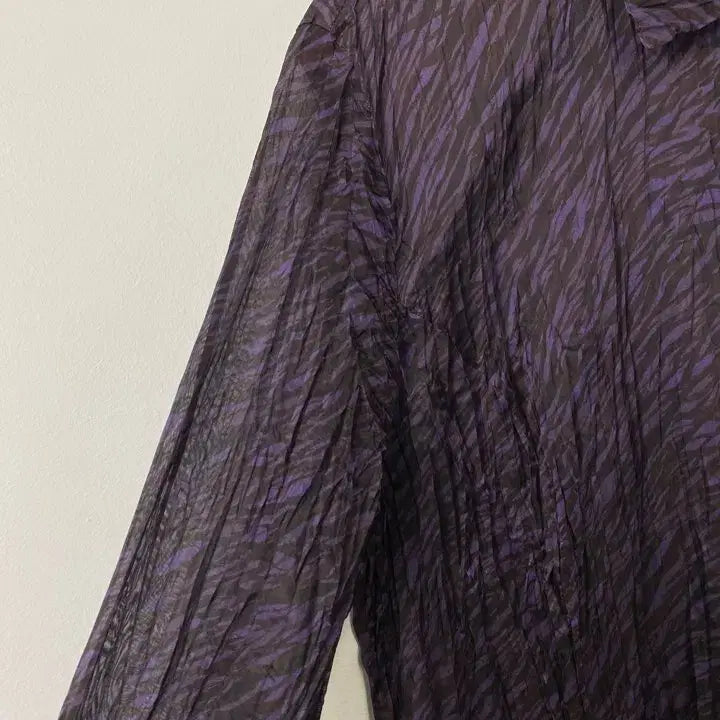 [BUNJANG] LEILIAN Vintage Pattern Pleated Shirt / 빈티지 LEILIAN 패턴 플리츠 셔츠