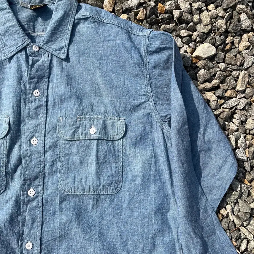 [BUNJANG] Prentiss 70s Chambray Shirt / 70s Prentiss(made USA) 빈티지 샴브레이 셔츠