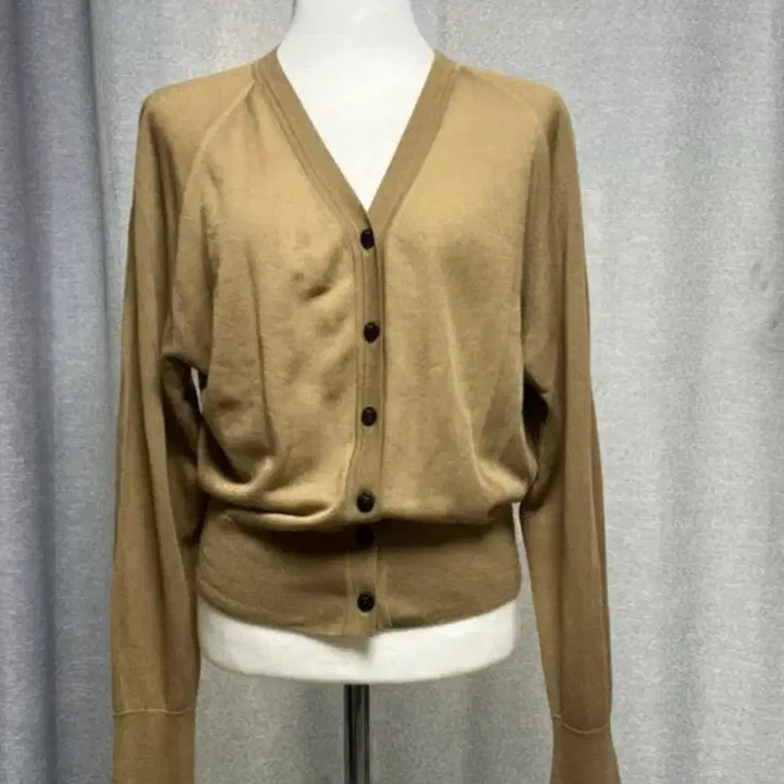 [BUNJANG] TIME Silk Blend Holgarment Knit Cardigan / 한섬 TIME 실크 블렌드 홀가먼트 니트 가디건 85(55) 브라운슈가