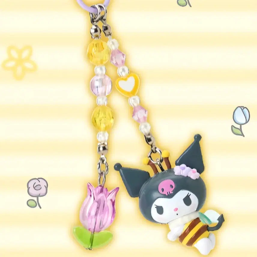 [BUNJANG] Sanrio Kuromi Honeybee Series Keyring / 산리오 꿀벌시리즈 쿠로미 키링