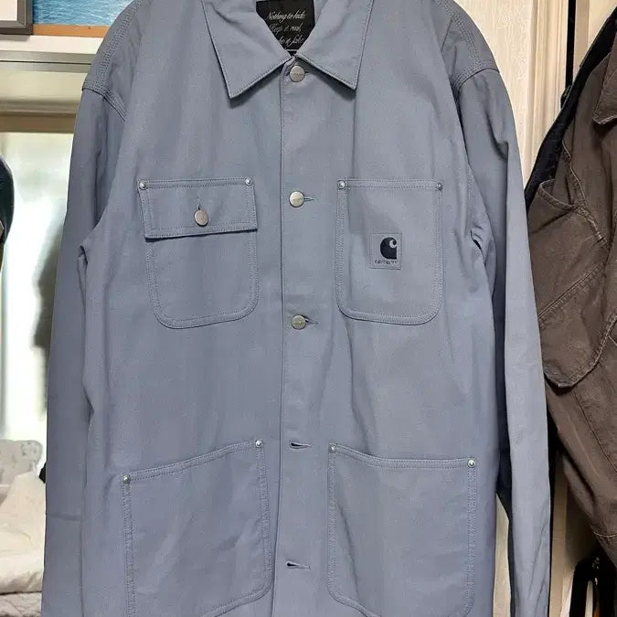[BUNJANG] Carhartt Michigan Coat Suede Dove Gray / [새제품/L] 칼하트 미시건 코트 - 도브 그레이