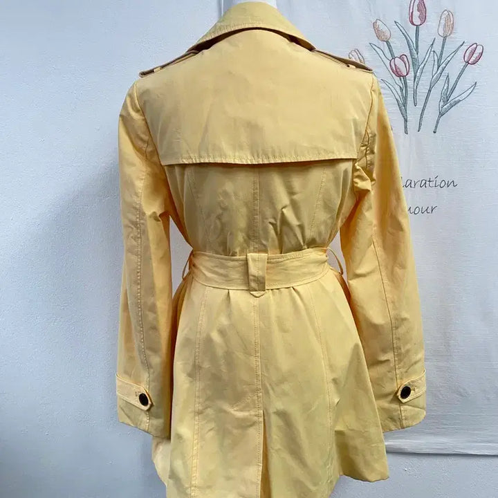 [BUNJANG] Roem Yellow Half Trench Coat / 로엠 옐로우 하프 트렌치코트