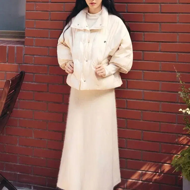 [BUNJANG] It MICHAA Wool Flare Skirt / (25FW) 잇미샤 헤어리 텍스쳐 플레어 울 스커트