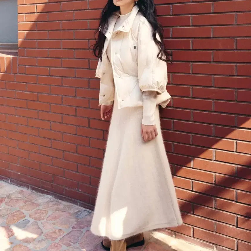 [BUNJANG] It MICHAA Wool Flare Skirt / (25FW) 잇미샤 헤어리 텍스쳐 플레어 울 스커트