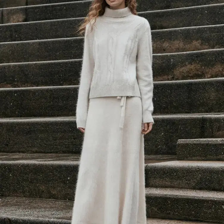 [BUNJANG] It MICHAA Wool Flare Skirt / (25FW) 잇미샤 헤어리 텍스쳐 플레어 울 스커트