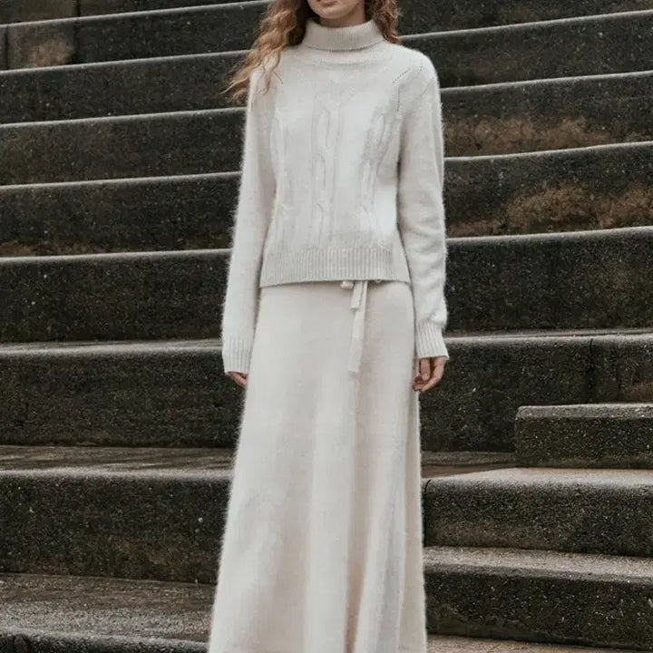[BUNJANG] It MICHAA Wool Flare Skirt / (25FW) 잇미샤 헤어리 텍스쳐 플레어 울 스커트