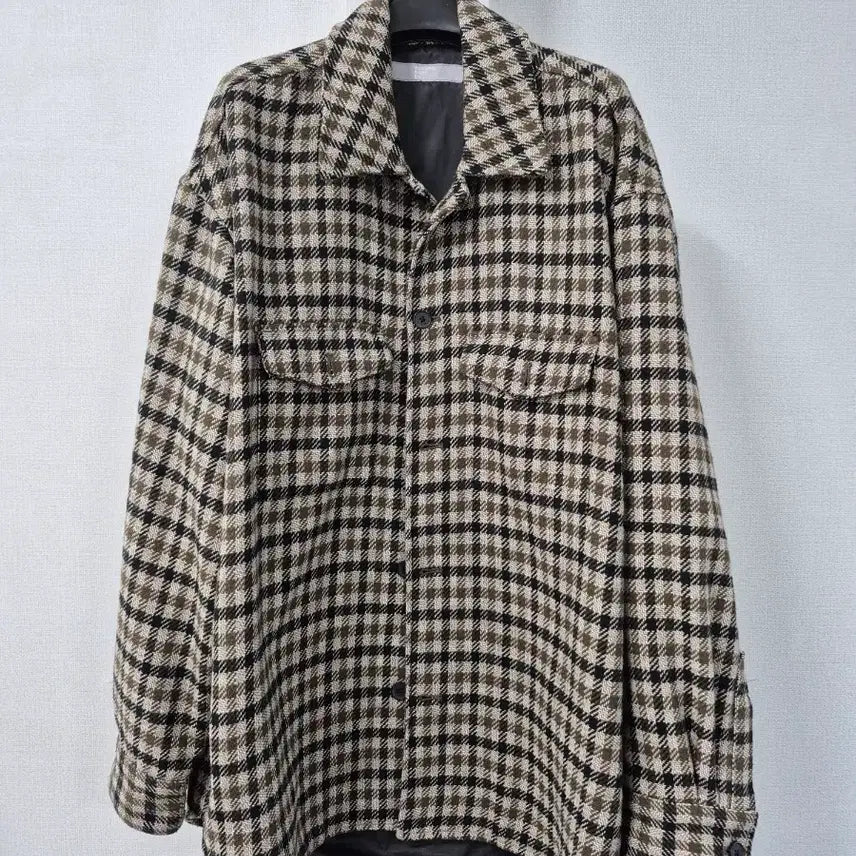 [BUNJANG] 8 Seconds Check Pattern Shirt Jacket (Brown, Size L) / 8쎄컨즈 패턴 셔츠 자켓 브라운 100 L