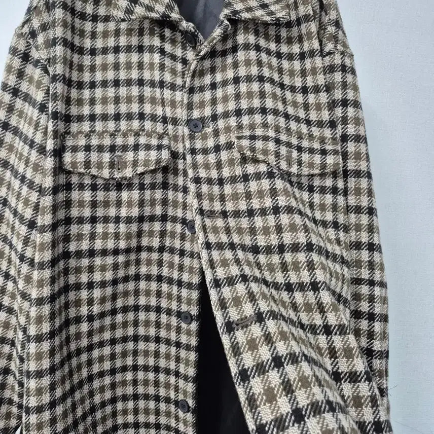 [BUNJANG] 8 Seconds Check Pattern Shirt Jacket (Brown, Size L) / 8쎄컨즈 패턴 셔츠 자켓 브라운 100 L