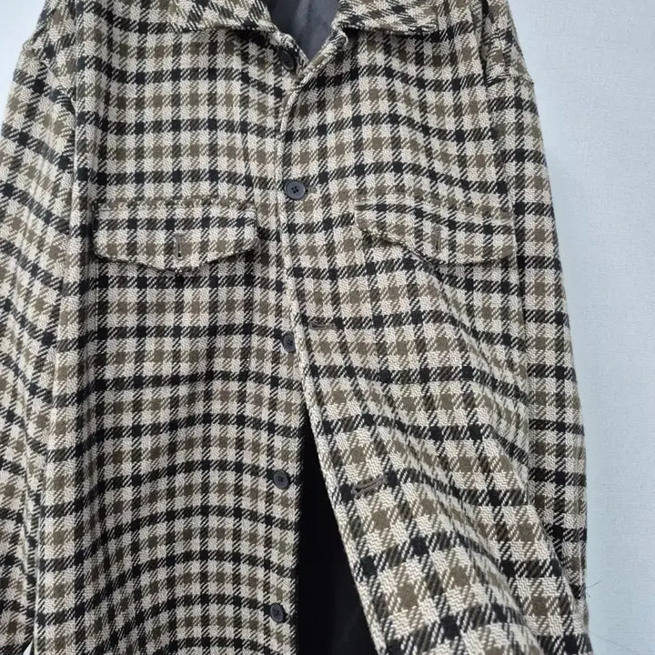 [BUNJANG] 8 Seconds Check Pattern Shirt Jacket (Brown, Size L) / 8쎄컨즈 패턴 셔츠 자켓 브라운 100 L