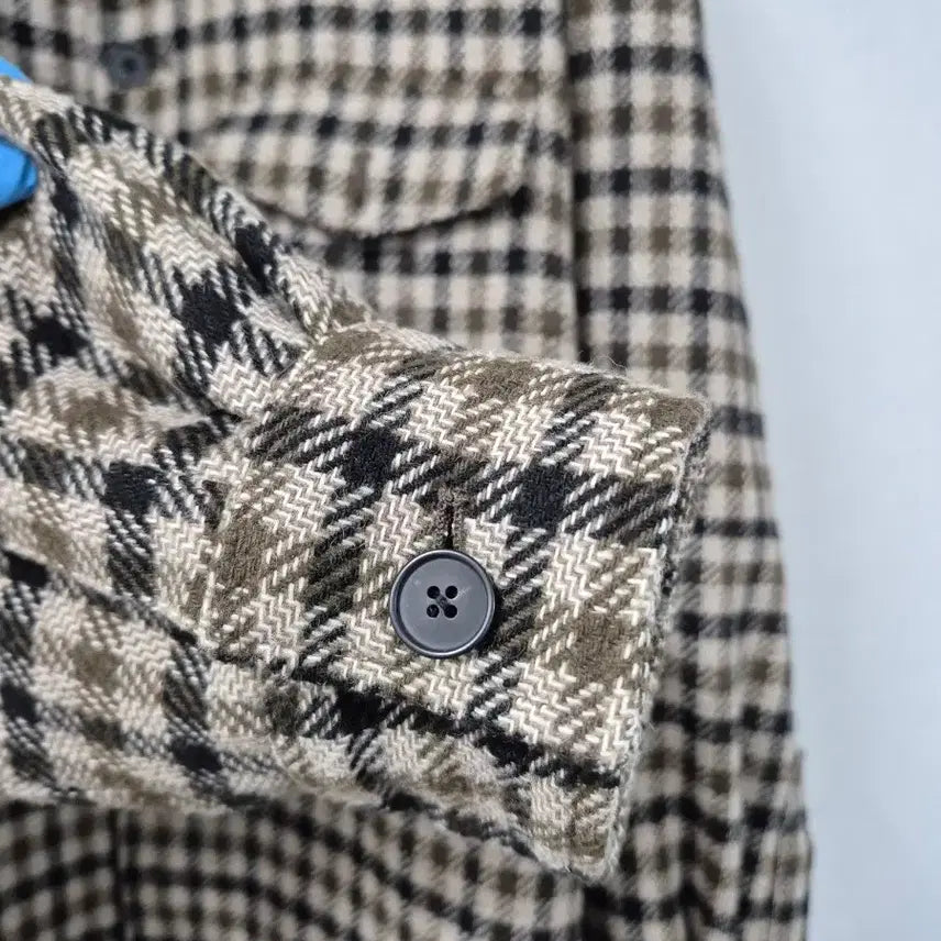 [BUNJANG] 8 Seconds Check Pattern Shirt Jacket (Brown, Size L) / 8쎄컨즈 패턴 셔츠 자켓 브라운 100 L