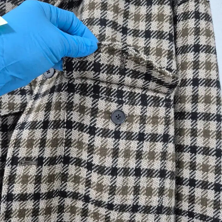[BUNJANG] 8 Seconds Check Pattern Shirt Jacket (Brown, Size L) / 8쎄컨즈 패턴 셔츠 자켓 브라운 100 L