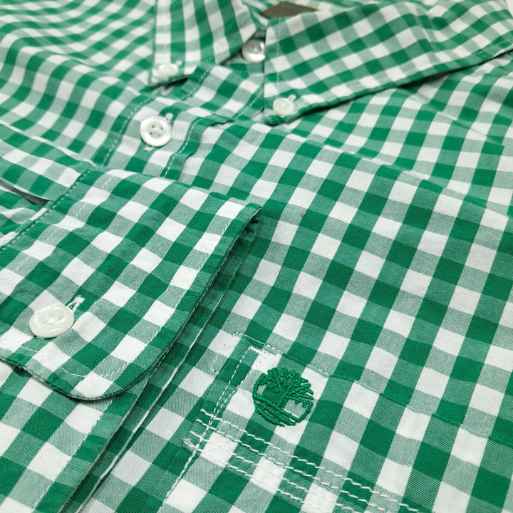 [BUNJANG] Timberland Classic Gingham Check Shirt / CL730 XL 팀버랜드 클래식 깅엄체크 그린 셔츠 남방