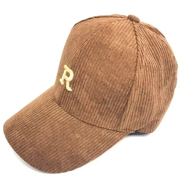 [BUNJANG] R Brown Corduroy Baseball Cap / R모자 야구모자 패션모자 남성모자 무료배송