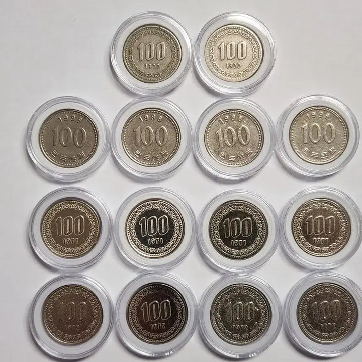 [BUNJANG] Korean 100 Won Coins Bundle Set / 특년도100원 70년.71년.72년