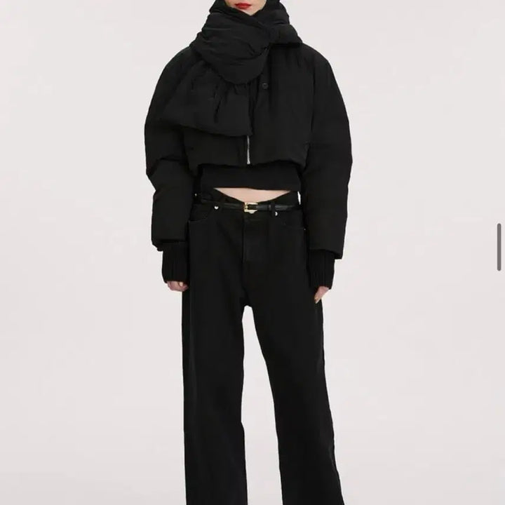 [BUNJANG] RECTO Shawl Detail Crop Down Jumper / RECTO/SHAWL DETAIL CROP DOWN JUMPER