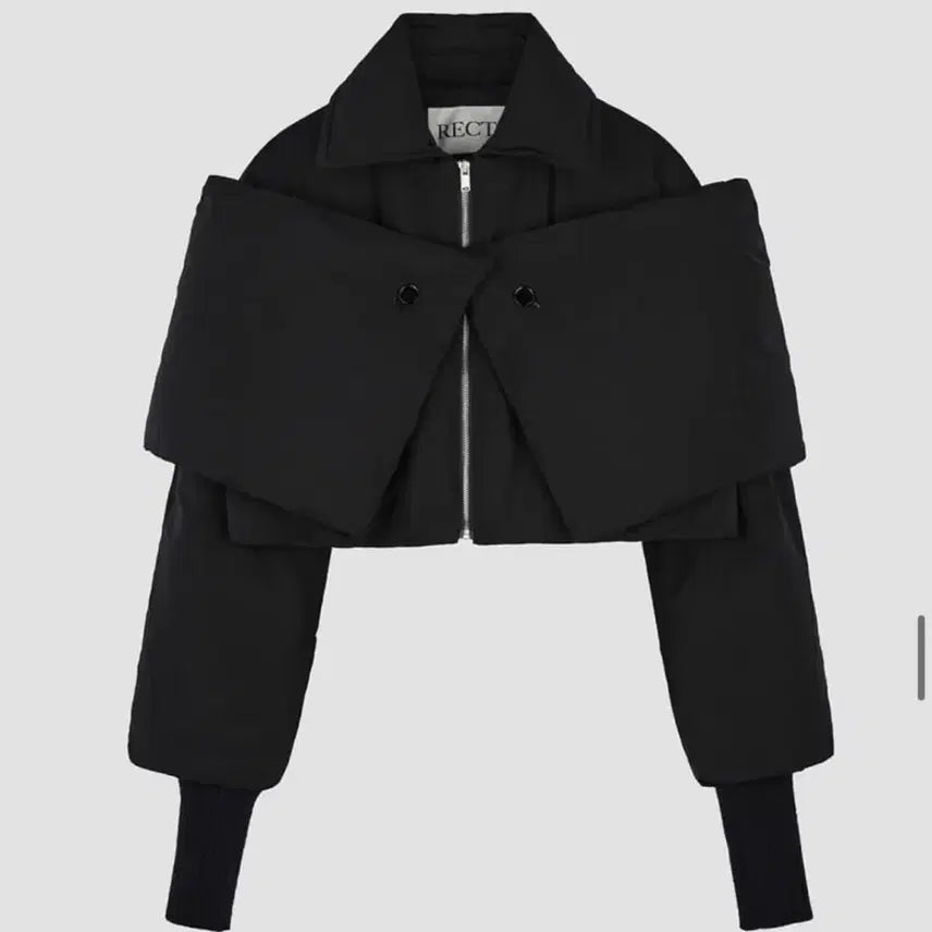 [BUNJANG] RECTO Shawl Detail Crop Down Jumper / RECTO/SHAWL DETAIL CROP DOWN JUMPER