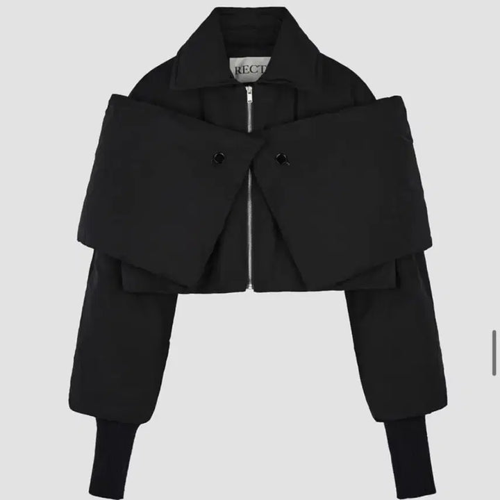 [BUNJANG] RECTO Shawl Detail Crop Down Jumper / RECTO/SHAWL DETAIL CROP DOWN JUMPER