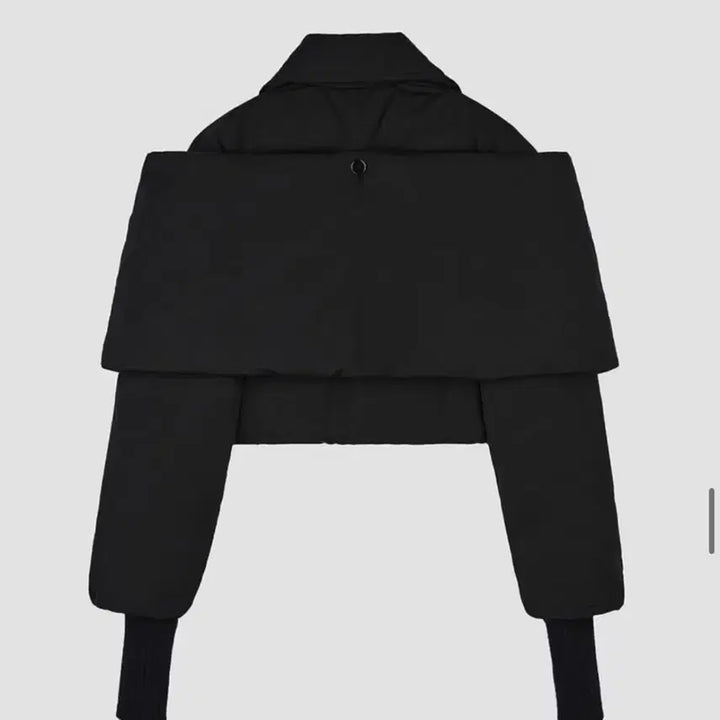 [BUNJANG] RECTO Shawl Detail Crop Down Jumper / RECTO/SHAWL DETAIL CROP DOWN JUMPER