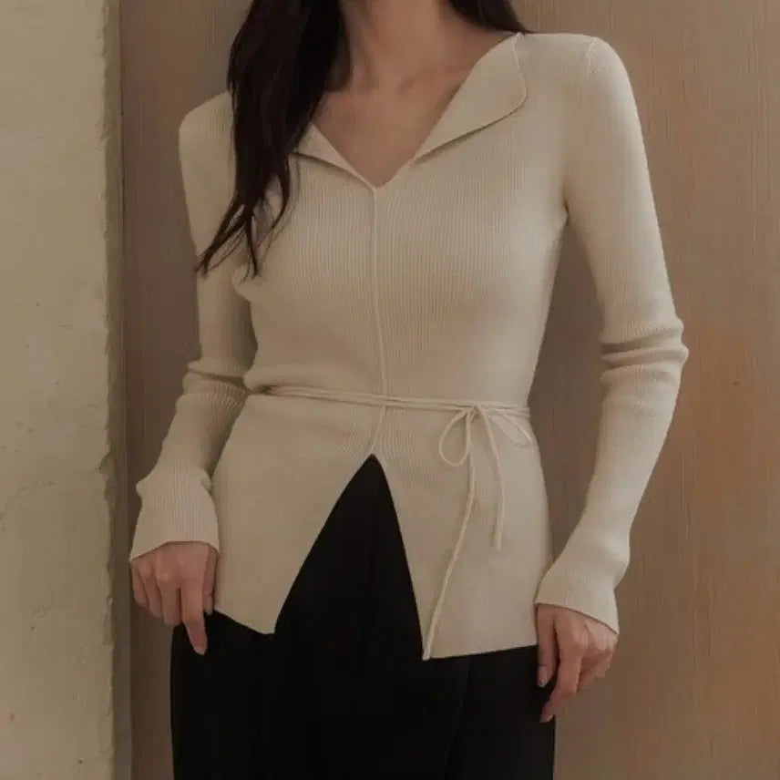 [BUNJANG] The J. Soo Taupe Collar Knit / 더제이수 토프 카라 니트
