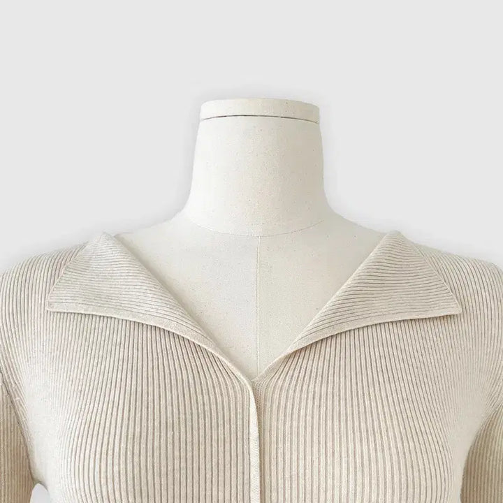 [BUNJANG] The J. Soo Taupe Collar Knit / 더제이수 토프 카라 니트