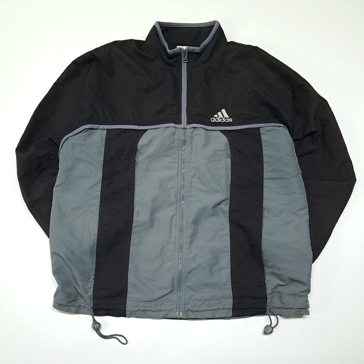 [BUNJANG] Adidas CL733 M 90s Old School Windbreaker Jacket / CL733 M 아디다스 90s 올드스쿨 블랙그레이 바람막이 자켓