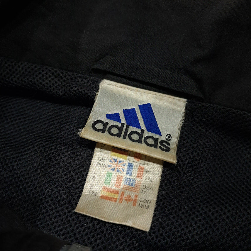 [BUNJANG] Adidas CL733 M 90s Old School Windbreaker Jacket / CL733 M 아디다스 90s 올드스쿨 블랙그레이 바람막이 자켓