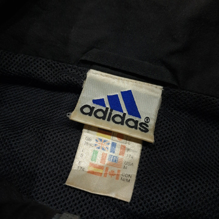 [BUNJANG] Adidas CL733 M 90s Old School Windbreaker Jacket / CL733 M 아디다스 90s 올드스쿨 블랙그레이 바람막이 자켓