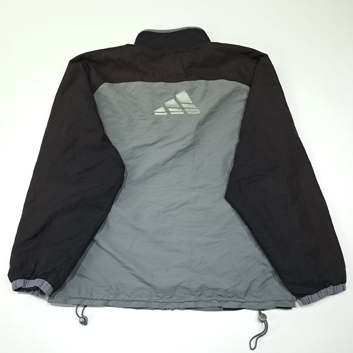 [BUNJANG] Adidas CL733 M 90s Old School Windbreaker Jacket / CL733 M 아디다스 90s 올드스쿨 블랙그레이 바람막이 자켓