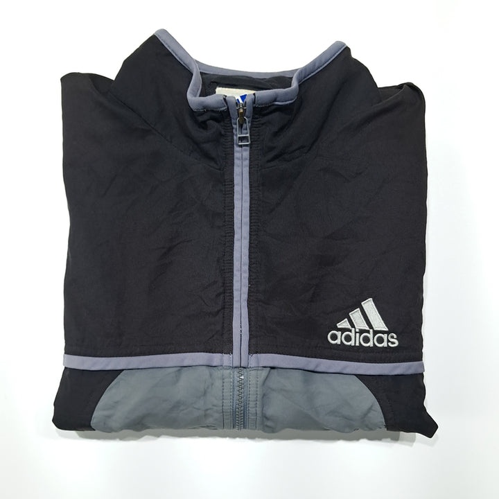 [BUNJANG] Adidas CL733 M 90s Old School Windbreaker Jacket / CL733 M 아디다스 90s 올드스쿨 블랙그레이 바람막이 자켓