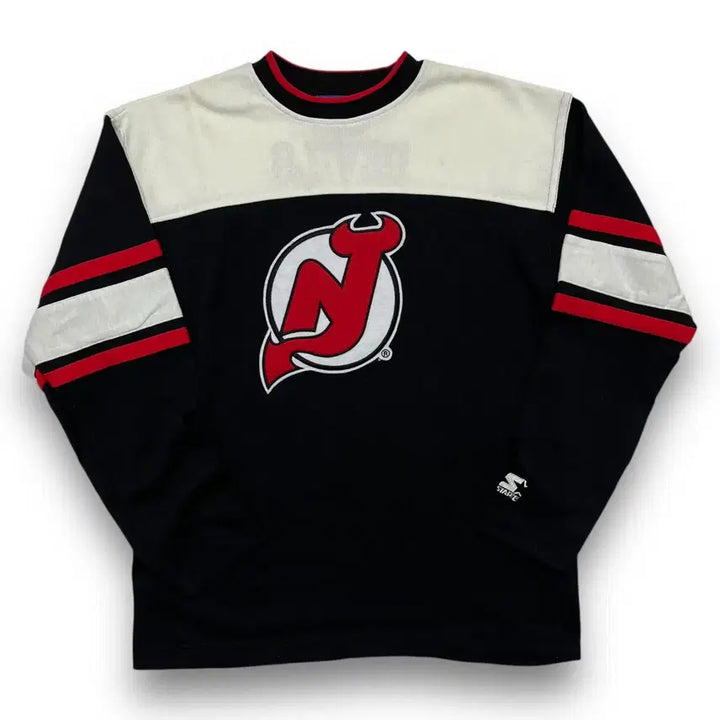 [BUNJANG] Starter 90s NHL New Jersey Devils Long Sleeve Jersey / 스타터 90s NHL 뉴저지 데빌스 올드스쿨 긴팔 져지