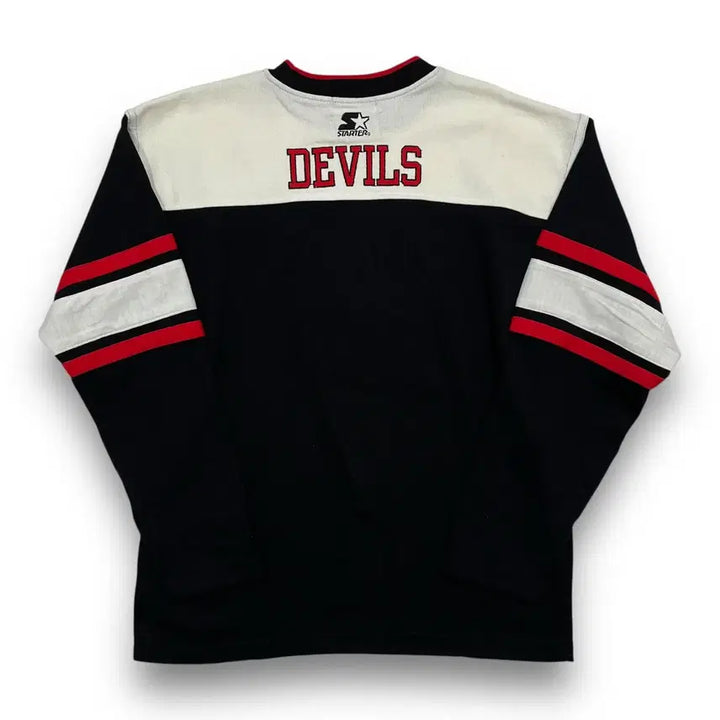 [BUNJANG] Starter 90s NHL New Jersey Devils Long Sleeve Jersey / 스타터 90s NHL 뉴저지 데빌스 올드스쿨 긴팔 져지