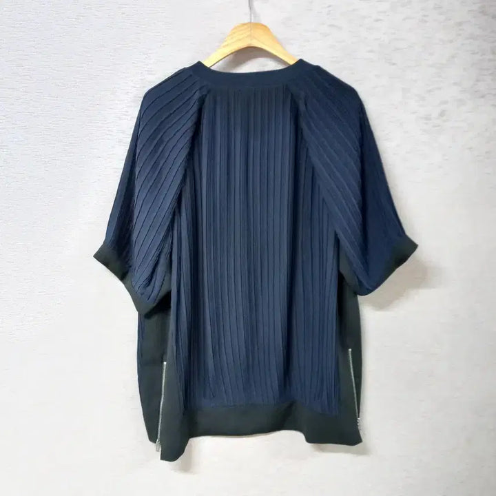 [BUNJANG] System Navy Pleated Shirt Women&