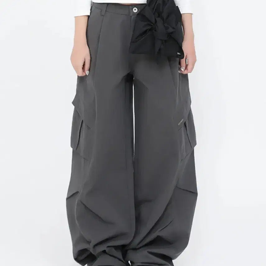 [BUNJANG] Miseki Seoul Pocket Pintuck Wide Pants Charcoal / [미세키서울]Pocket pintuck wide pants 차콜 (1)